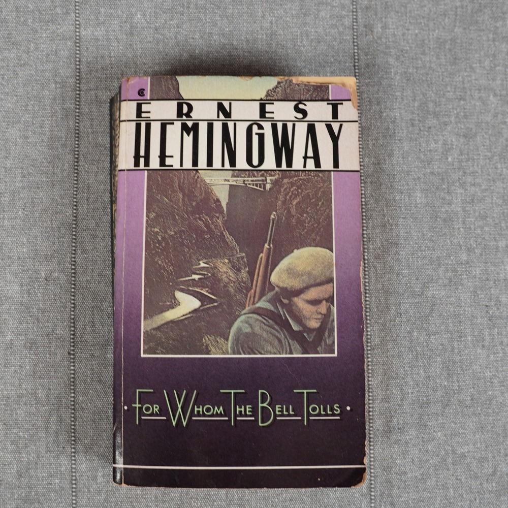 Vintage Ernest Hemingway For Whom The Bell Tolls Paperback Scribner Classic 1987